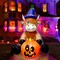 5FT Halloween Inflatable - Built-in LED Highland Cow with Witch Hat